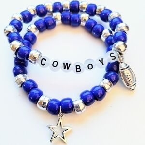 DALLAS Cowboys glow in dark beaded bracelets